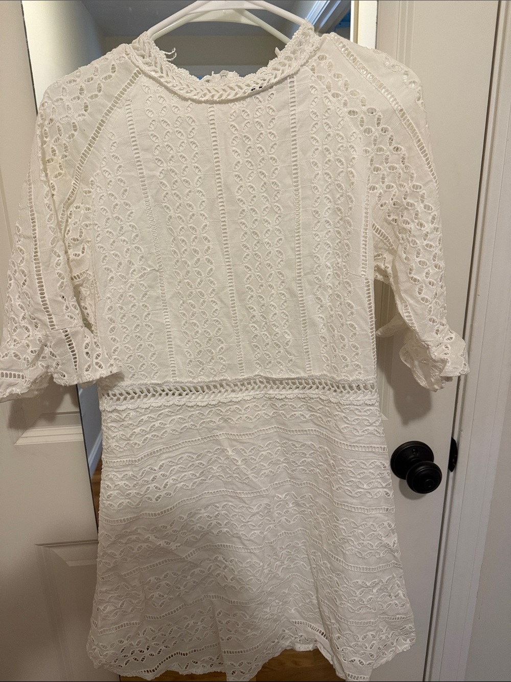 Simplee Apparel Cream Lace Mini Dress - Picture 2 of 5